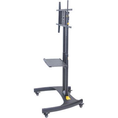 Adjustable Height Flat Panel TV Mount with Shelf