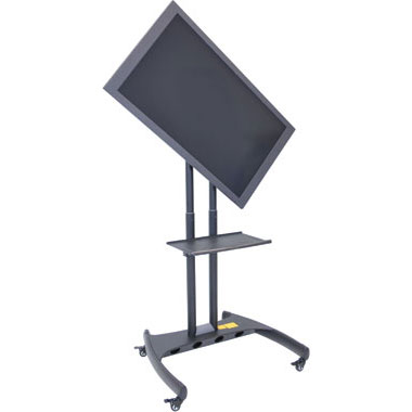 Adjustable Height Flat Panel TV Mount with Rotating Mount and Shelf