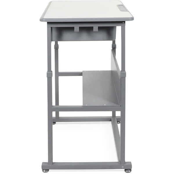 Luxor Sit/Stand Student Desk with Manual Height Adjustment