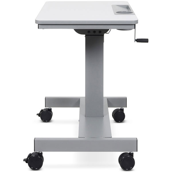 Luxor Sit/Stand Student Desk with Crank Handle Height Adjustment