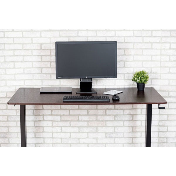 Luxor 60" High Speed Crank Adjustable Stand Up Desk - Black Frame