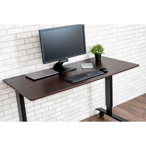 Luxor 60" High Speed Crank Adjustable Stand Up Desk - Black Frame