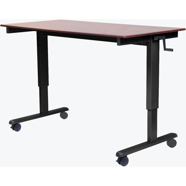 Luxor 60" High Speed Crank Adjustable Stand Up Desk - Black Frame