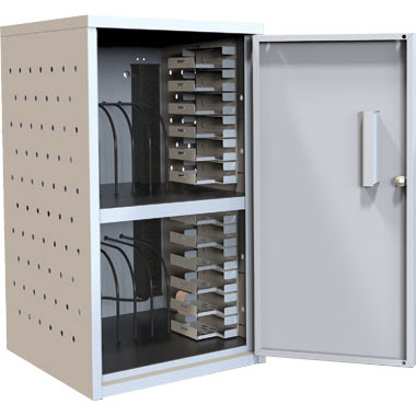 12-Slot Vertical Wall/Desk Charging Cabinet