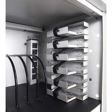 12-Slot Vertical Wall/Desk Charging Cabinet