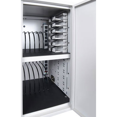 12-Slot Vertical Wall/Desk Charging Cabinet