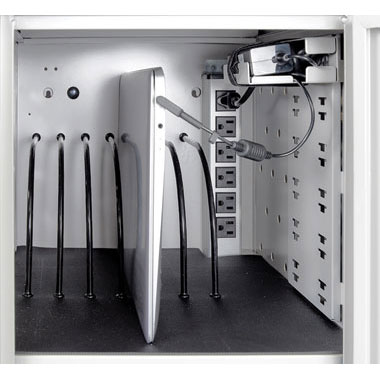 12-Slot Vertical Wall/Desk Charging Cabinet