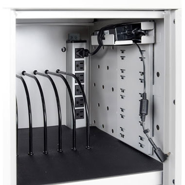 12-Slot Vertical Wall/Desk Charging Cabinet