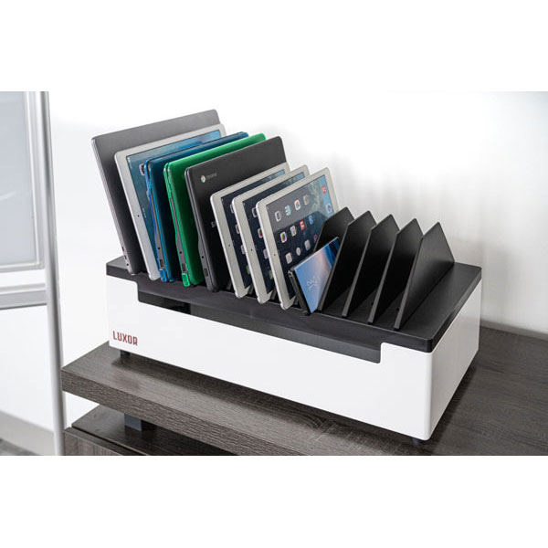 12-Slot Tabletop Device Charging Station by Luxor