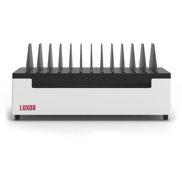 12-Slot Tabletop Device Charging Station by Luxor