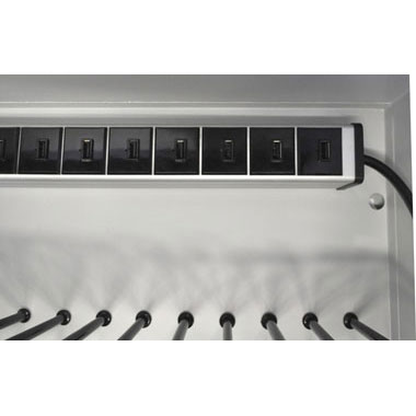16 Slot Tablet Charging Station with USB Power Strip