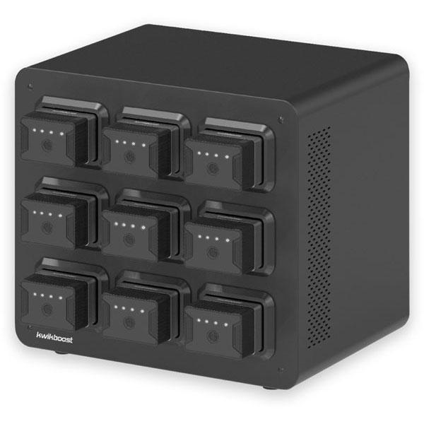 KwikBoost EdgePower 9-Bay Base Battery Charging Station