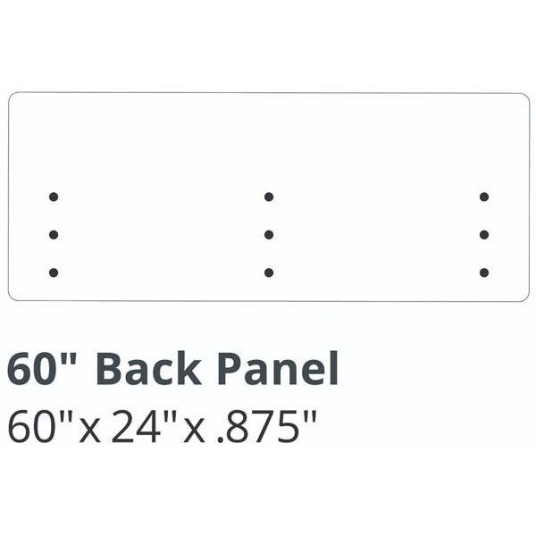 Desktop Privacy Back Panel - 60"W x 24"H