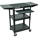 Height Adjustable Steel Cart with Drop Leaf Shelves