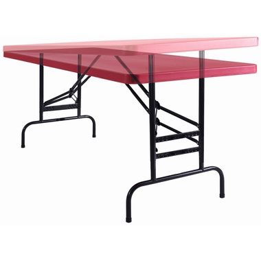 Red Plastic Folding Table