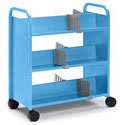 Smith System Book Truck with 6 Sloping Shelves