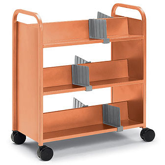 Smith System Book Truck with 6 Sloping Shelves