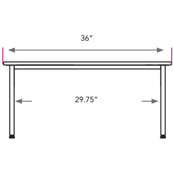 Planner Rectangle Activity Table 36"W x 24"D