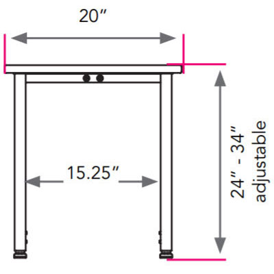 Planner Rectangle Activity Table 72"W x 20"D