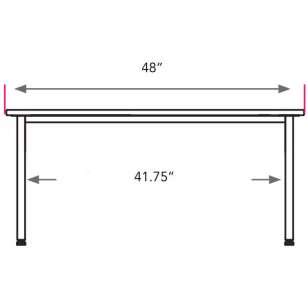 Planner Rectangle Activity Table 48"W x 30"D