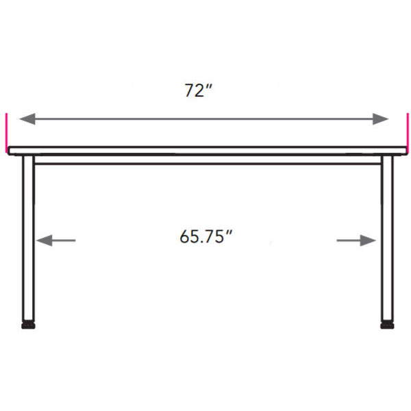 Planner Rectangle Activity Table 72"W x 42"D