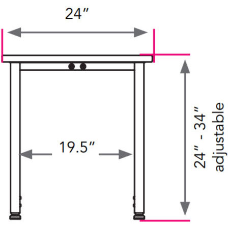 Planner Rectangle Activity Table 72"W x 24"D