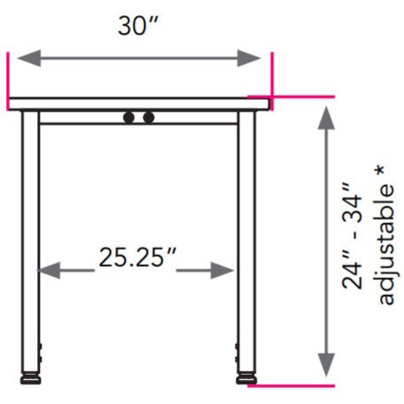 Planner Rectangle Activity Table 60"W x 30"D