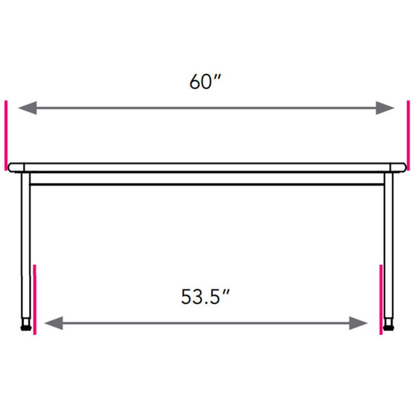 Planner Rectangle Activity Table 60"W x 48"D