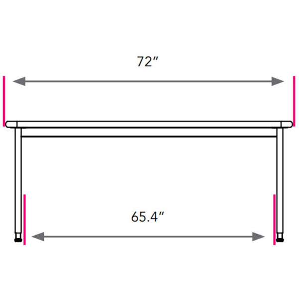 Planner Rectangle Activity Table 72"W x 48"D