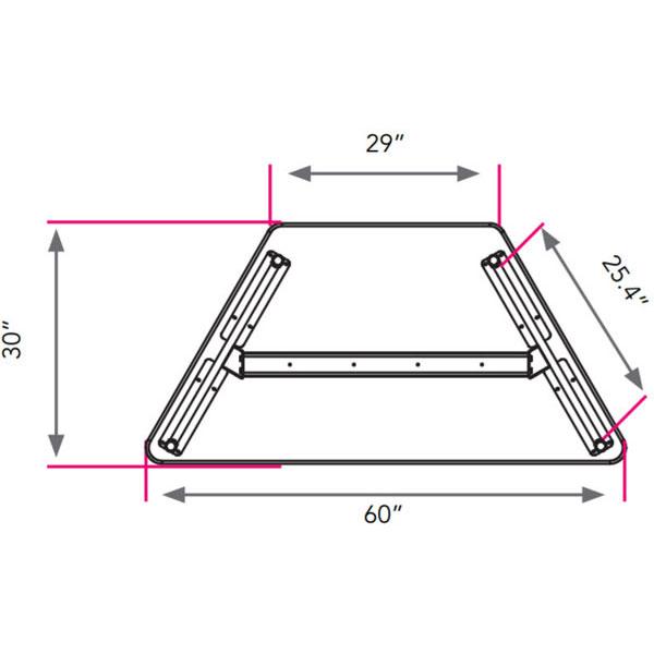 Planner Trapezoid Activity Table 60"W x 30"D