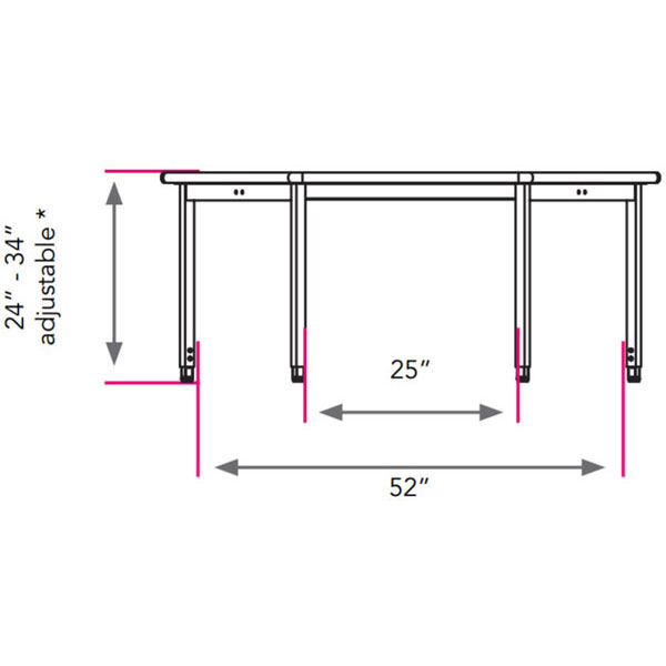 Planner Trapezoid Activity Table 60"W x 30"D