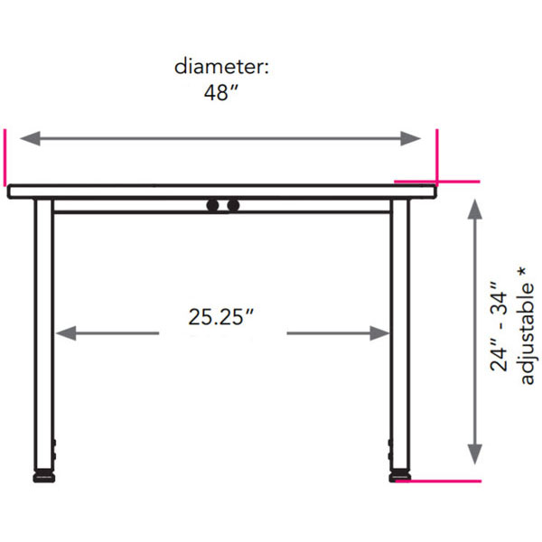 Planner Round Activity Table 48" dia.