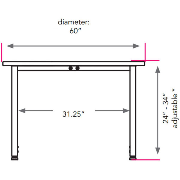 Planner Round Activity Table 60" dia.