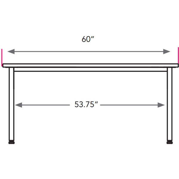 Planner Activity Table with Butcher Block Top - 60"W x 30"D  by Smith System