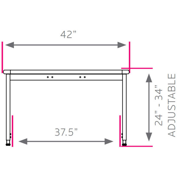 Trespa Planner Science Table - 60"W x 42"D