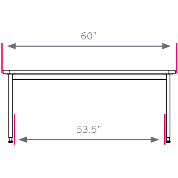 Trespa Planner Science Table - 60"W x 42"D