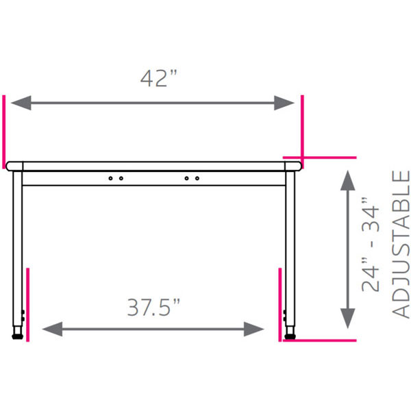 Trespa Planner Science Table - 72"W x 42"D