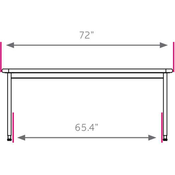 Trespa Planner Science Table - 72"W x 42"D