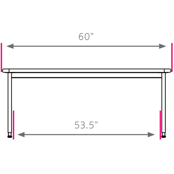 Trespa Planner Science Table - 60"W x 48"D