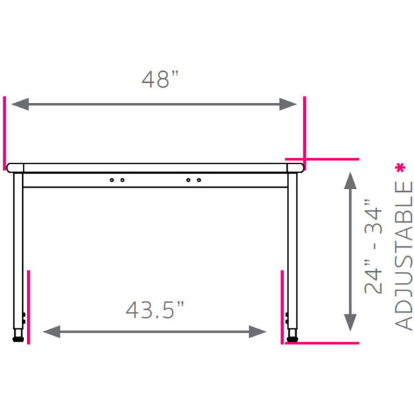 Trespa Planner Science Table - 72"W x 48"D