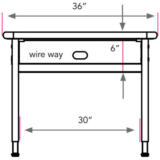 Planner Lab Computer Table 36"W x 30"D