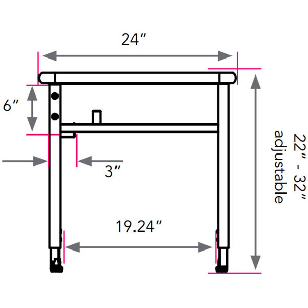 Planner Lab Computer Table 60"W x 24"D