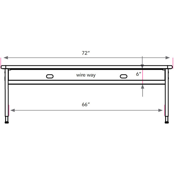 Planner Lab Computer Table 72"W x 30"D