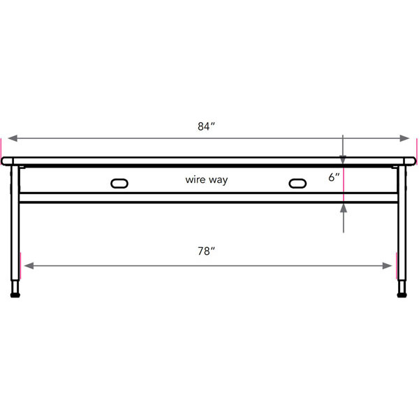 Planner Lab Computer Table 84"W x 24"D