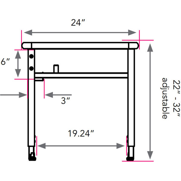 Planner Lab Computer Table 84"W x 24"D