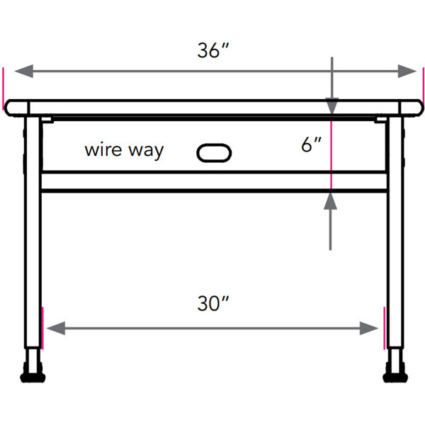 Planner Lab Computer Table 36"W x 24"D