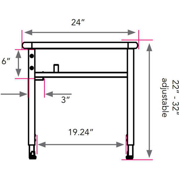 Planner Lab Computer Table 36"W x 24"D