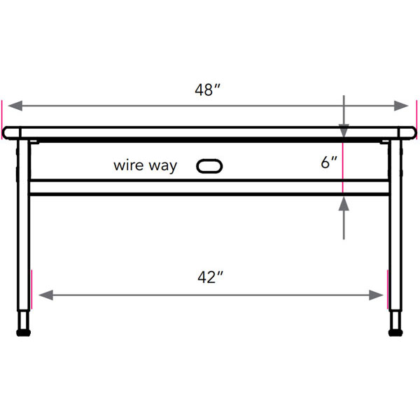 Planner Lab Computer Table 48"W x 24"D