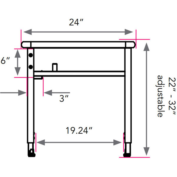 Planner Lab Computer Table 48"W x 24"D