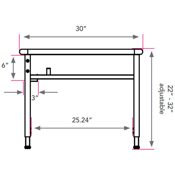 Planner Lab Computer Table 30"W x 30"D